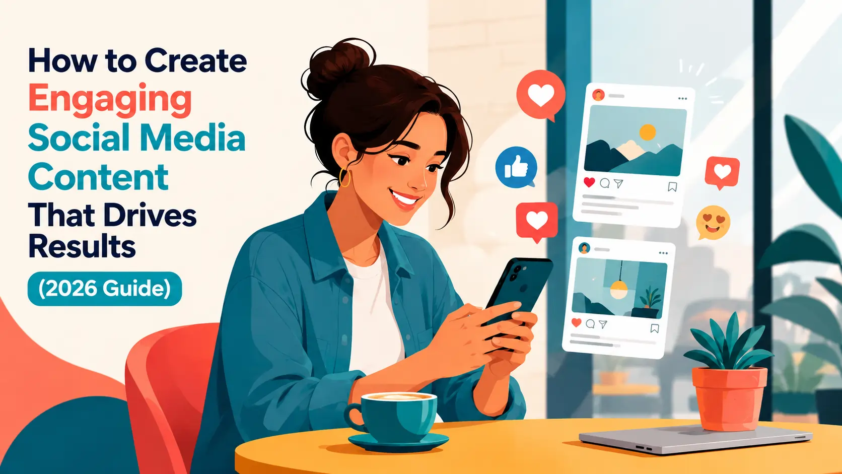 Person scrolling social media feed on phone, illustrating content that drives results