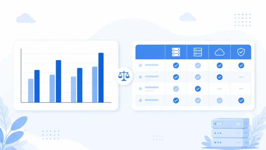 "WordPress hosting speed price comparison table infographic"