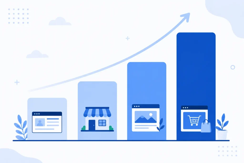 "Monthly budget guide for WordPress hosting by website type"