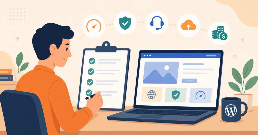 "Final checklist before buying WordPress hosting for beginners"